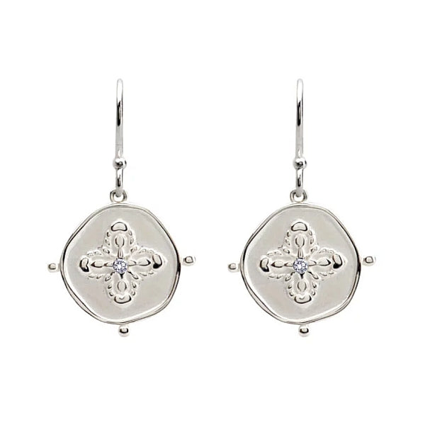 Murkani Sahara Sterling Silver White Topaz Earrings