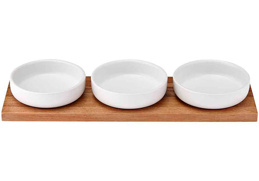 Host White Bowl + Tray Set