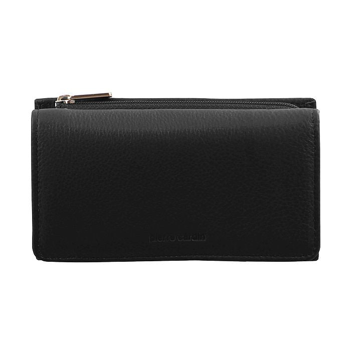 Pierre Cardin Black Italian Leather Ladies Wallet