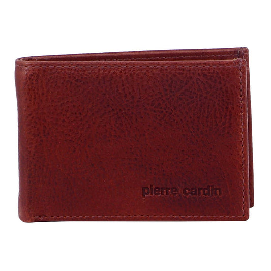 Pierre Cardin Italian Cognac Leather Bi-Fold Men's Wallet