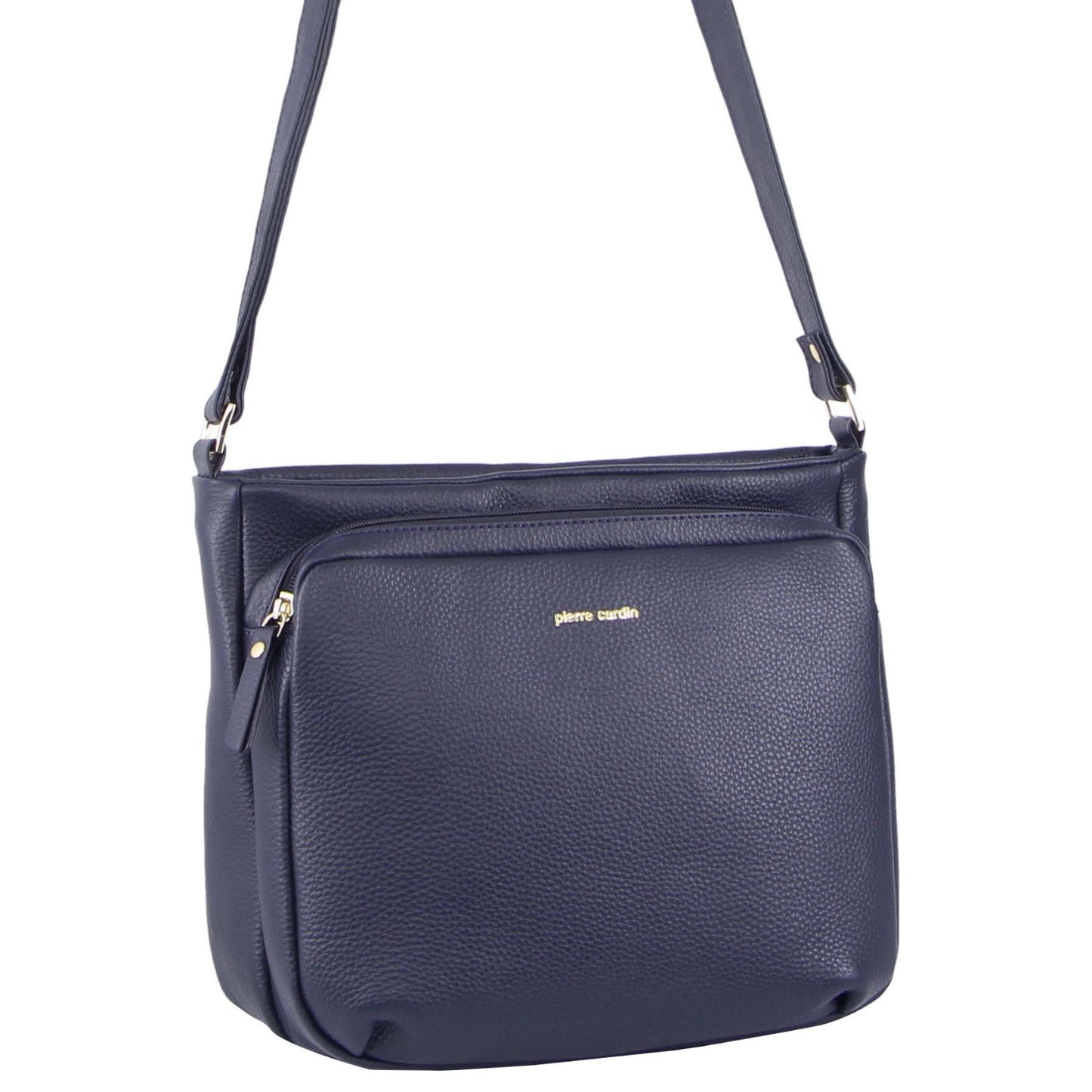 Pierre Cardin Genuine Leather Cross Body Bag (Navy)