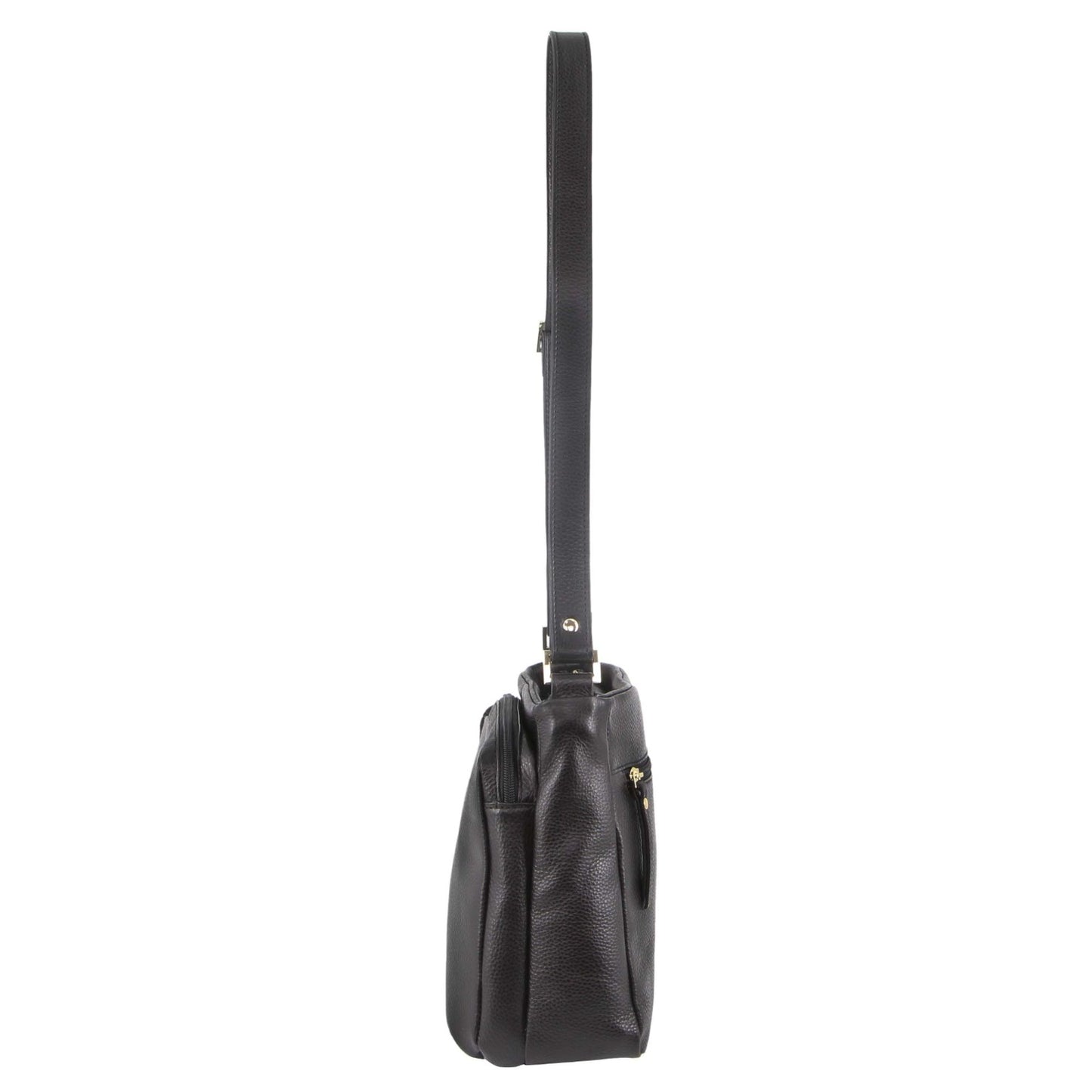 Pierre Cardin Genuine Leather Cross Body Bag (Black)
