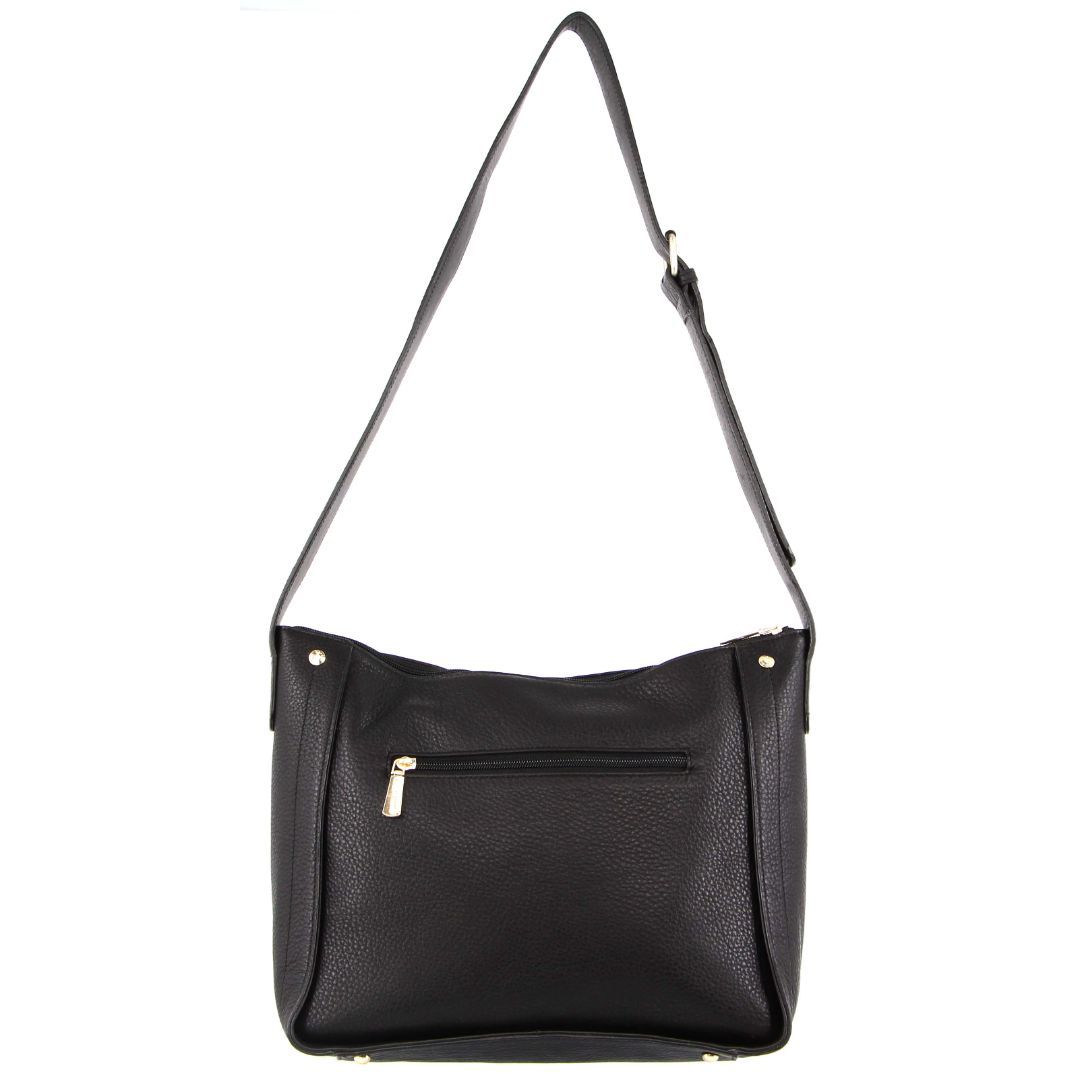 Pierre Cardin Italian Black Leather Hand Bag
