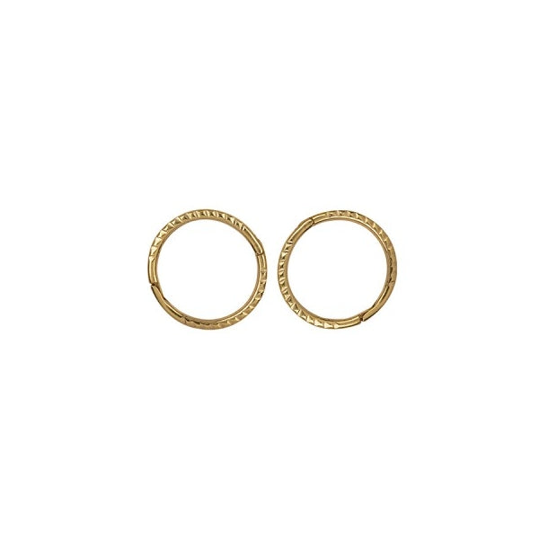 9ct Yellow Gold 8mm Twist Sleepers