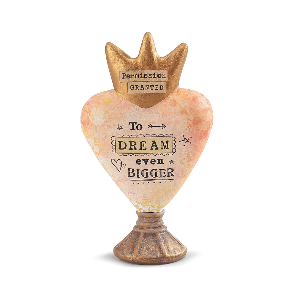DEMDACO Kelly Rae Roberts - Permission Granted to Dream Heart Sculpture