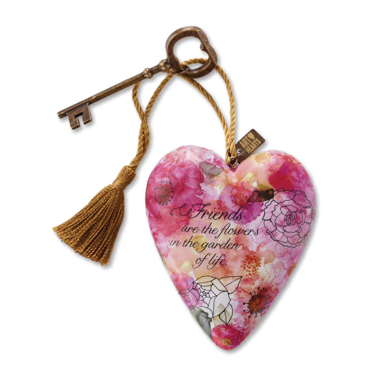 DEMDACO Art Heart - Friends Are Flowers