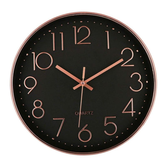 Lexi Black And Rose Gold 30cm Silent Wall Clock