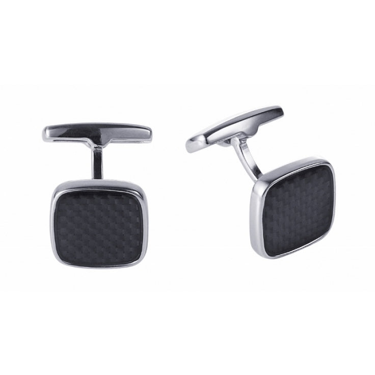 Cudworth Stainless Steel and Carbon Fibre Cufflinks