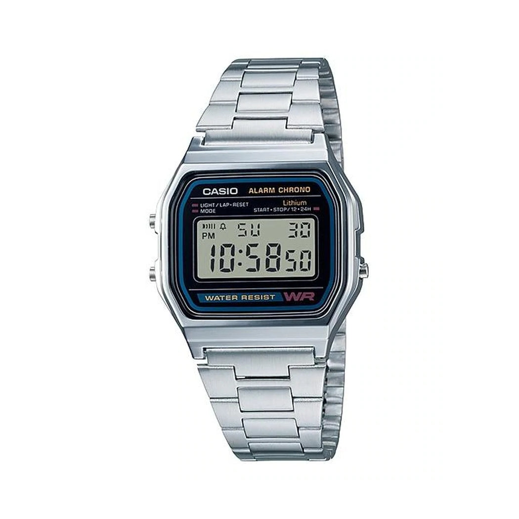 Casio Vintage Digital Silver Tone Gents Watch