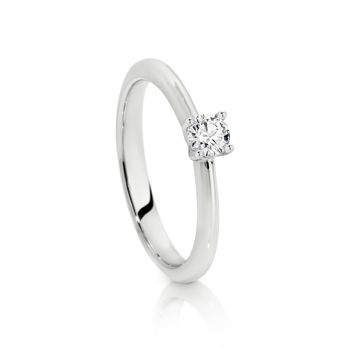 18ct White Gold Argyle White 0.20ct Diamond Solitaire Ring