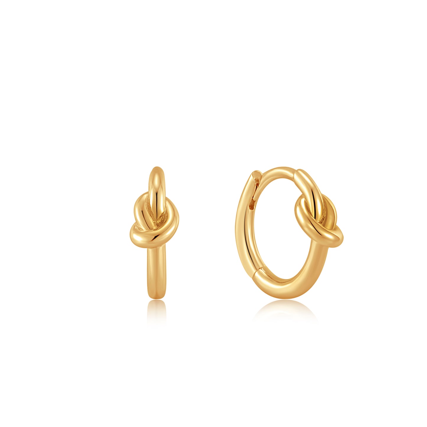 Ania Haie Forget Me Knot Gold Knot Huggie Earrings