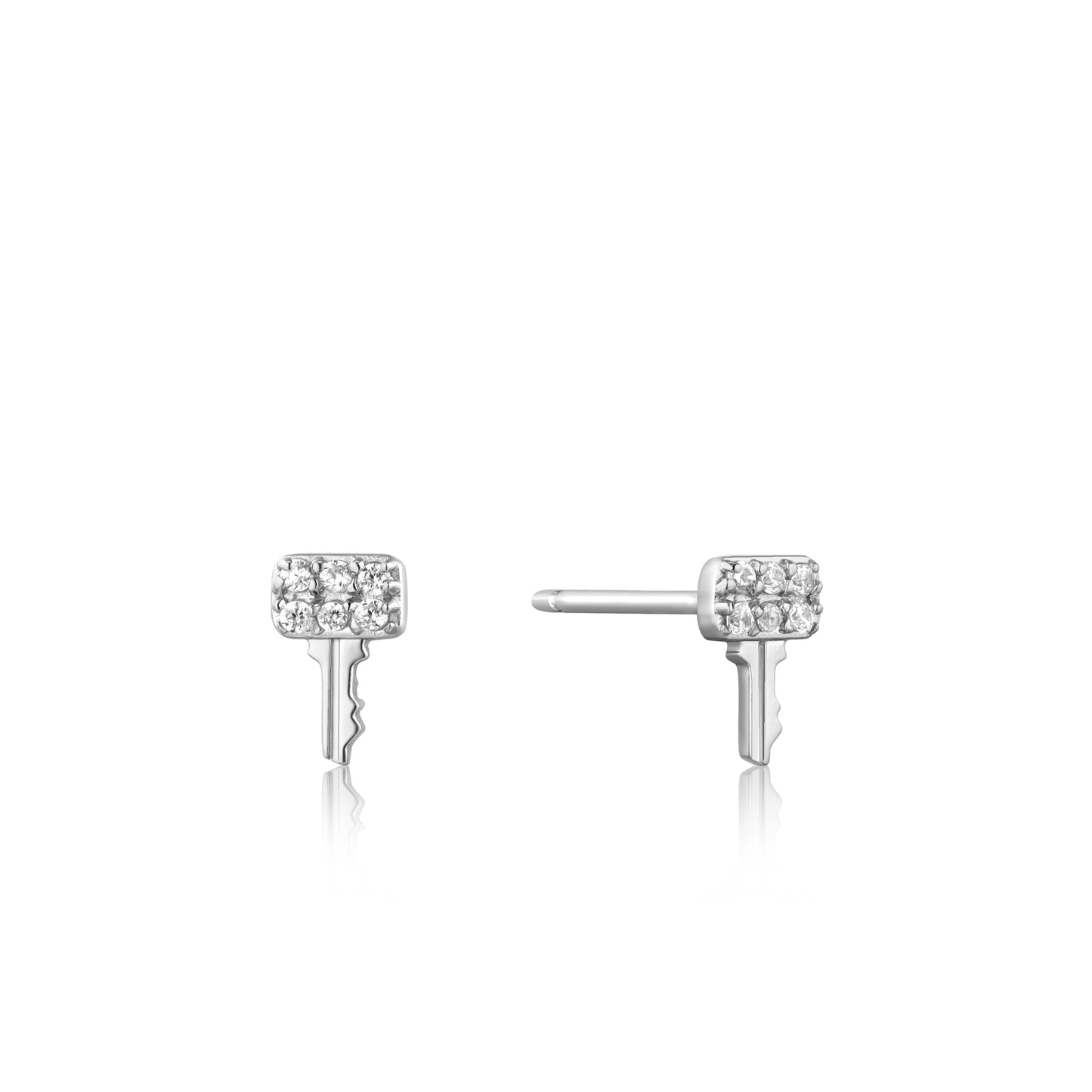 Ania Haie Under Lock & Key Key Sparkle Stud Earrings
