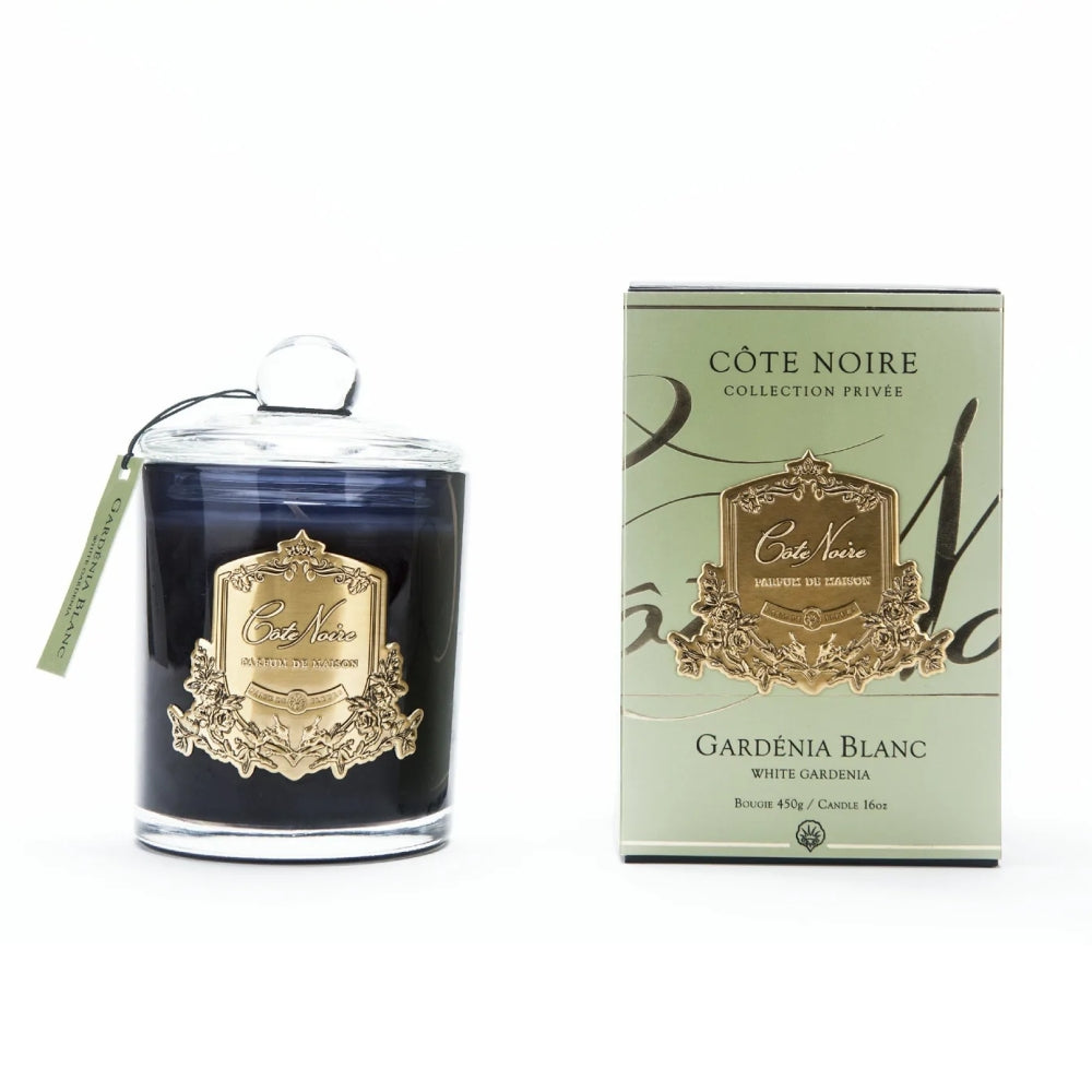 Cote Noire 450G Soy Blend Candle - Gardenia - Gold