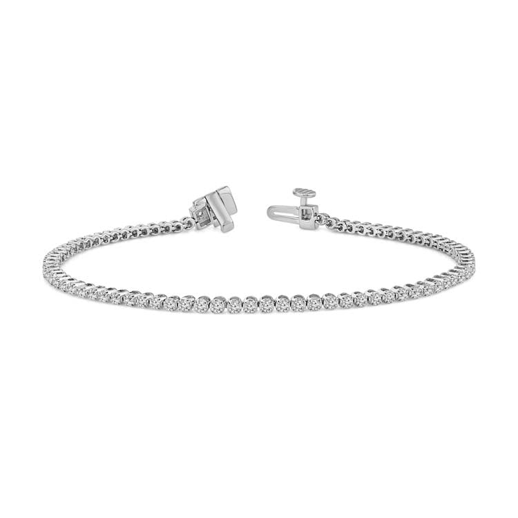 18ct White Gold 1.00ct Lab Grown Tennis Bracelet
