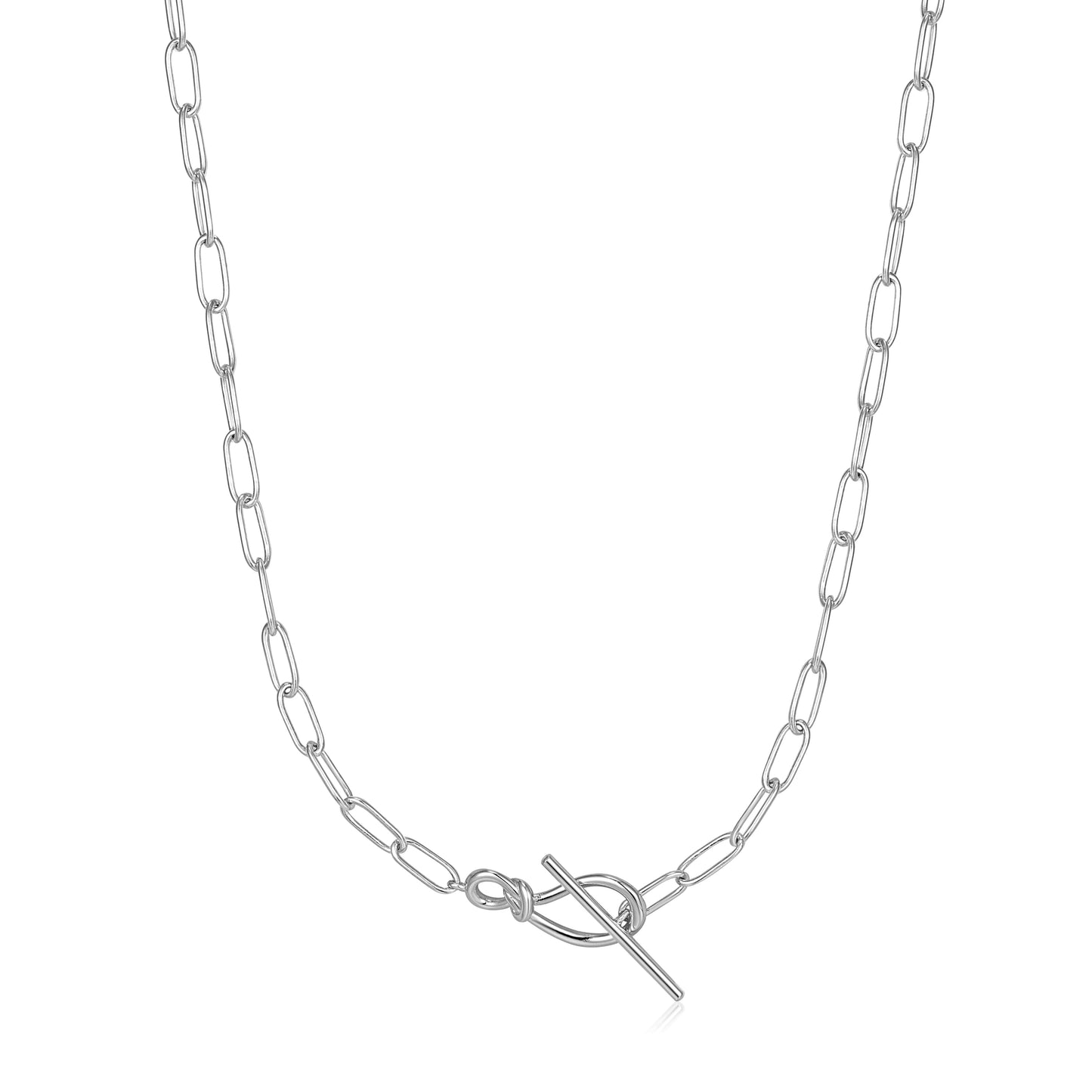 Ania Haie Forget Me Knot Silver Knot Tbar Chain