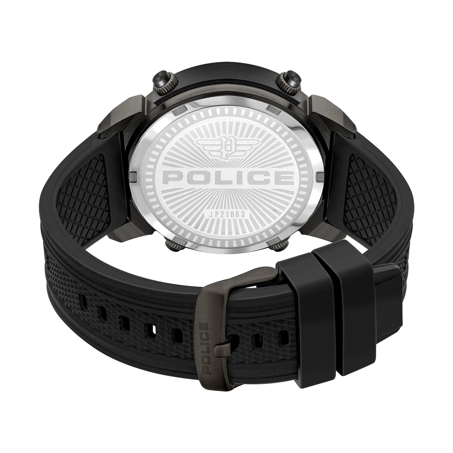 Police Rotor Grey and Black Gents Watch