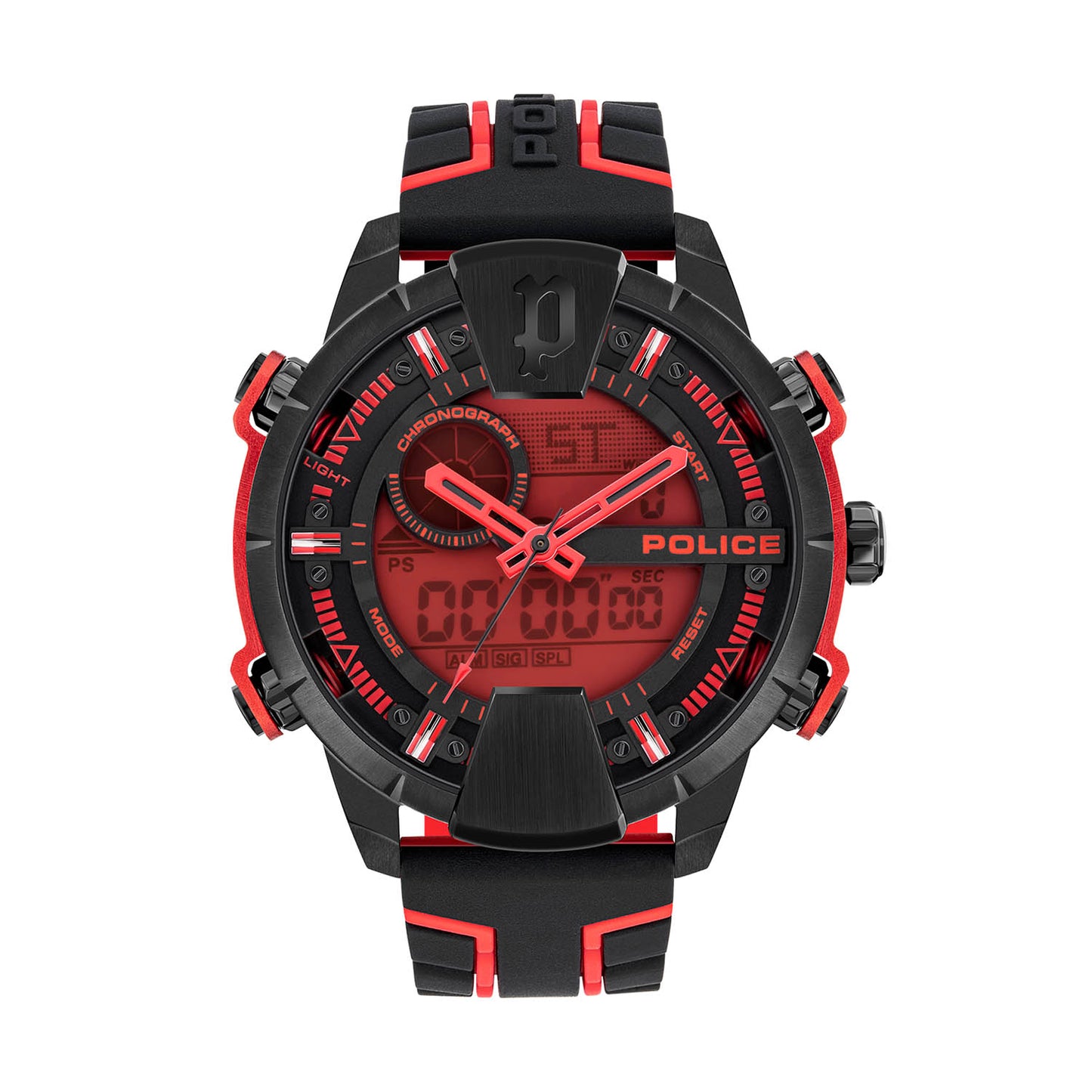 Police Taronga Black and Red Gents Watch