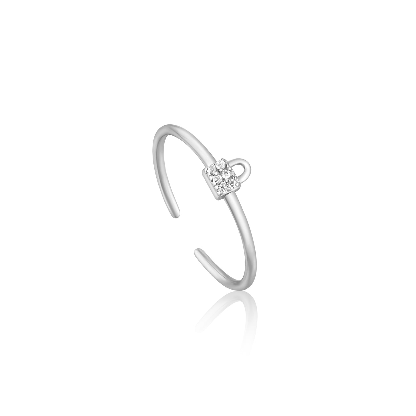 Ania Haie Under Lock & Key Padlock Sparkle Ring