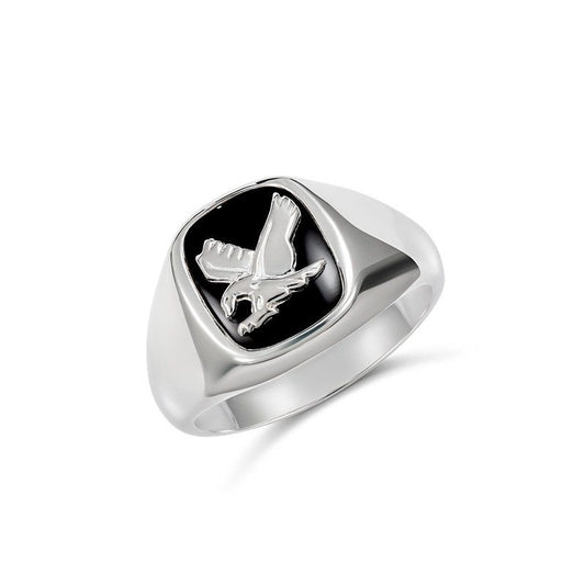 Sterling Silver Eagle Gents Ring