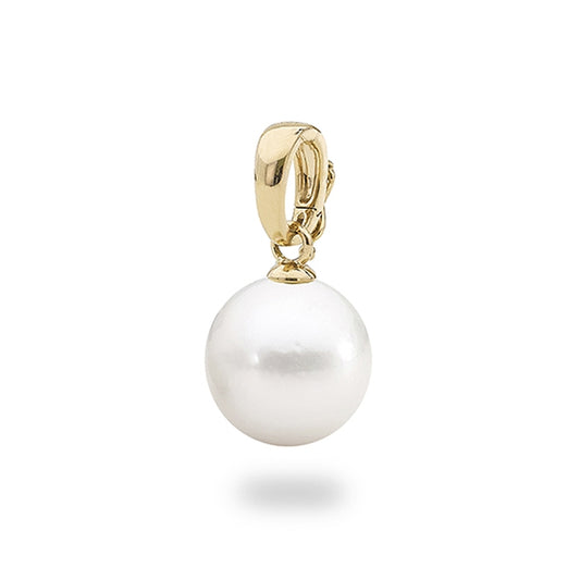 9ct Yellow Gold White Round Edison Freshwater Pearl Enhancer