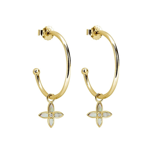 Murkani Gold Plated Medium Hoop Earrings