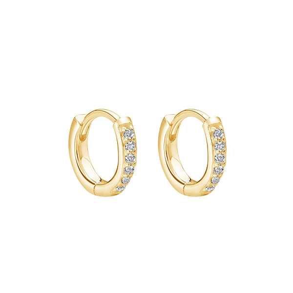 Murkani Gold Plated Small White Topaz Earrings