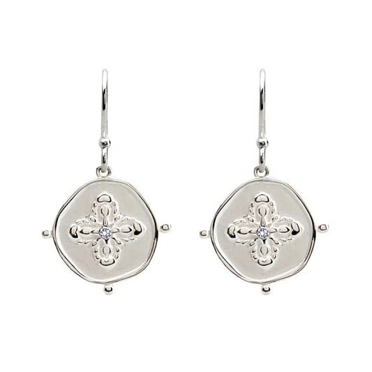 Murkani Sahara Sterling Silver White Topaz Earrings