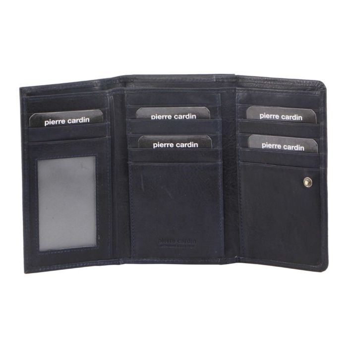 Pierre Cardin Black Italian Leather Ladies Wallet