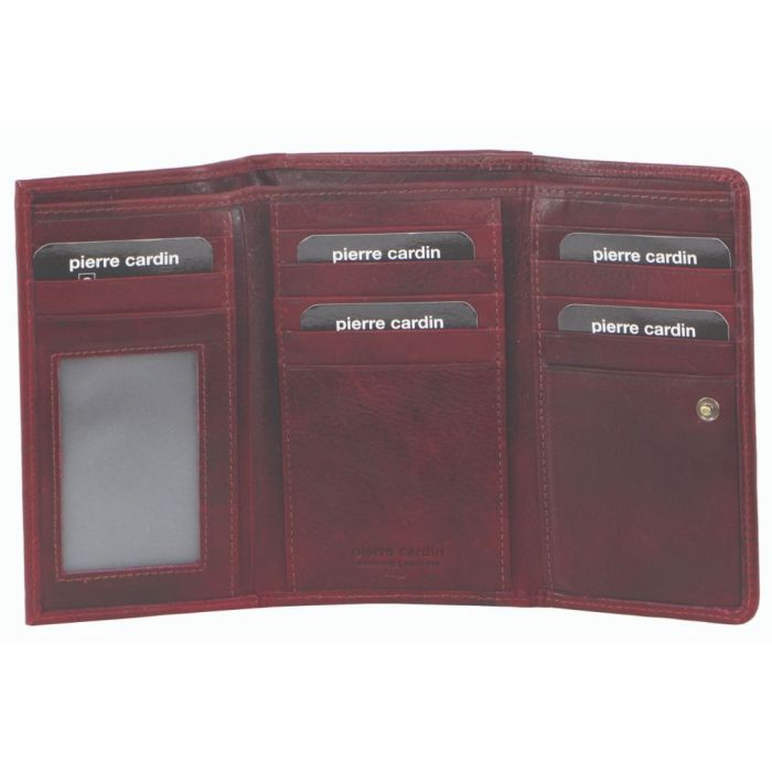 Pierre Cardin Cherry Italian Leather Ladies Wallet