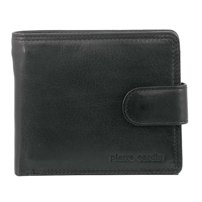 Pierre Cardin Rustic Black Leather Men's Wallet