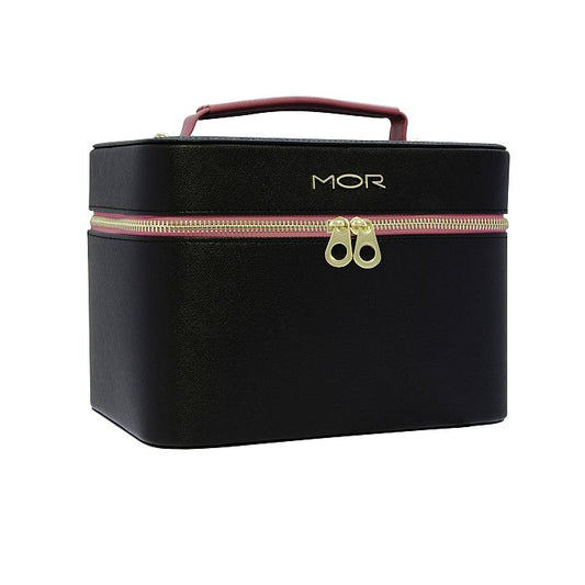 MOR Deluxe Black and Pink Small Beauty Case