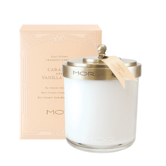 Scented Home Library Caramel and Vanilla Bean Fragrant Candle