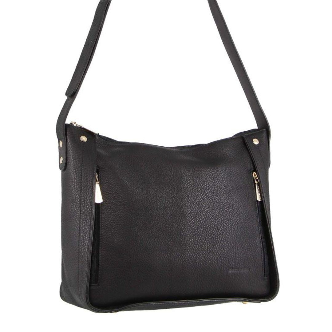 Pierre Cardin Italian Black Leather Hand Bag