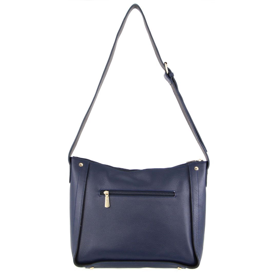 Pierre Cardin Italian Navy Leather Hand Bag
