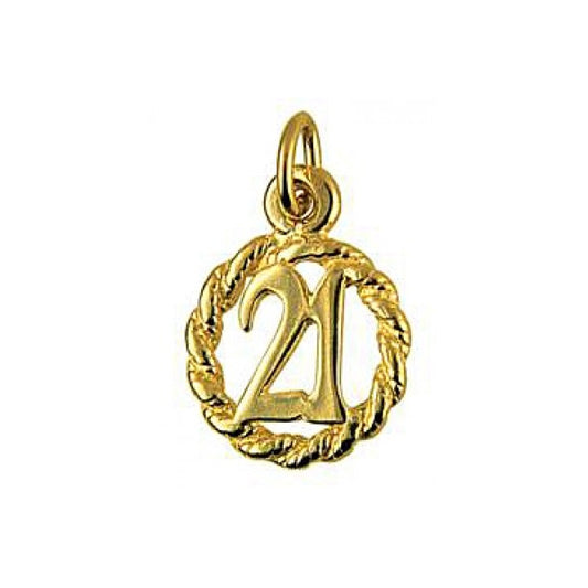 9ct Yellow Gold 21 Charm