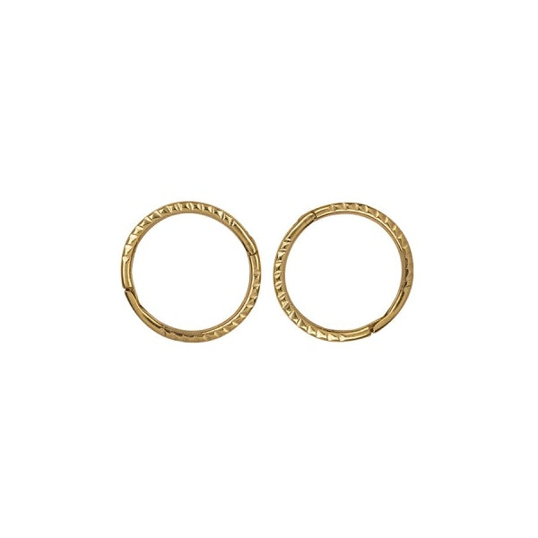9ct Yellow Gold 10mm Twist Sleepers