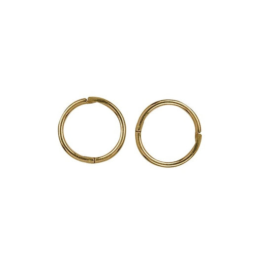 9ct Yellow Gold 10mm Plain Sleepers