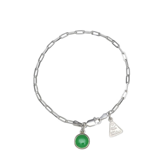 Von Treskow Curb Clip Chain Bracelet with Chrysoprase