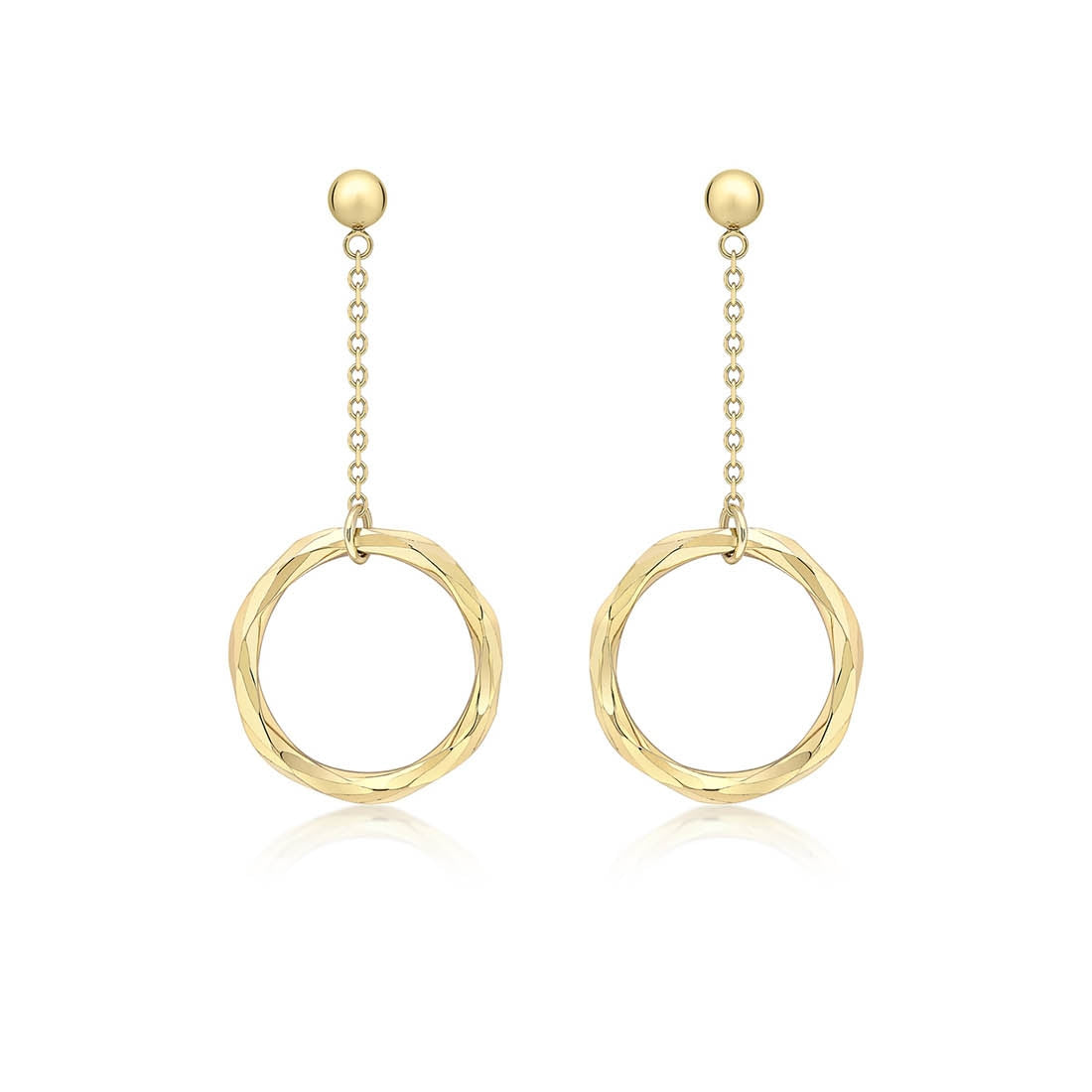 9ct Yellow Gold Drop Earrings