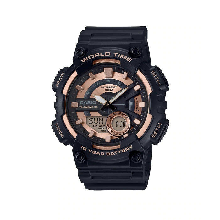 Casio Duo Black and Rose Gents Watch