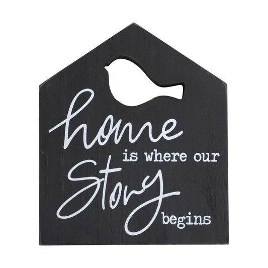 Black Bird Home Sign