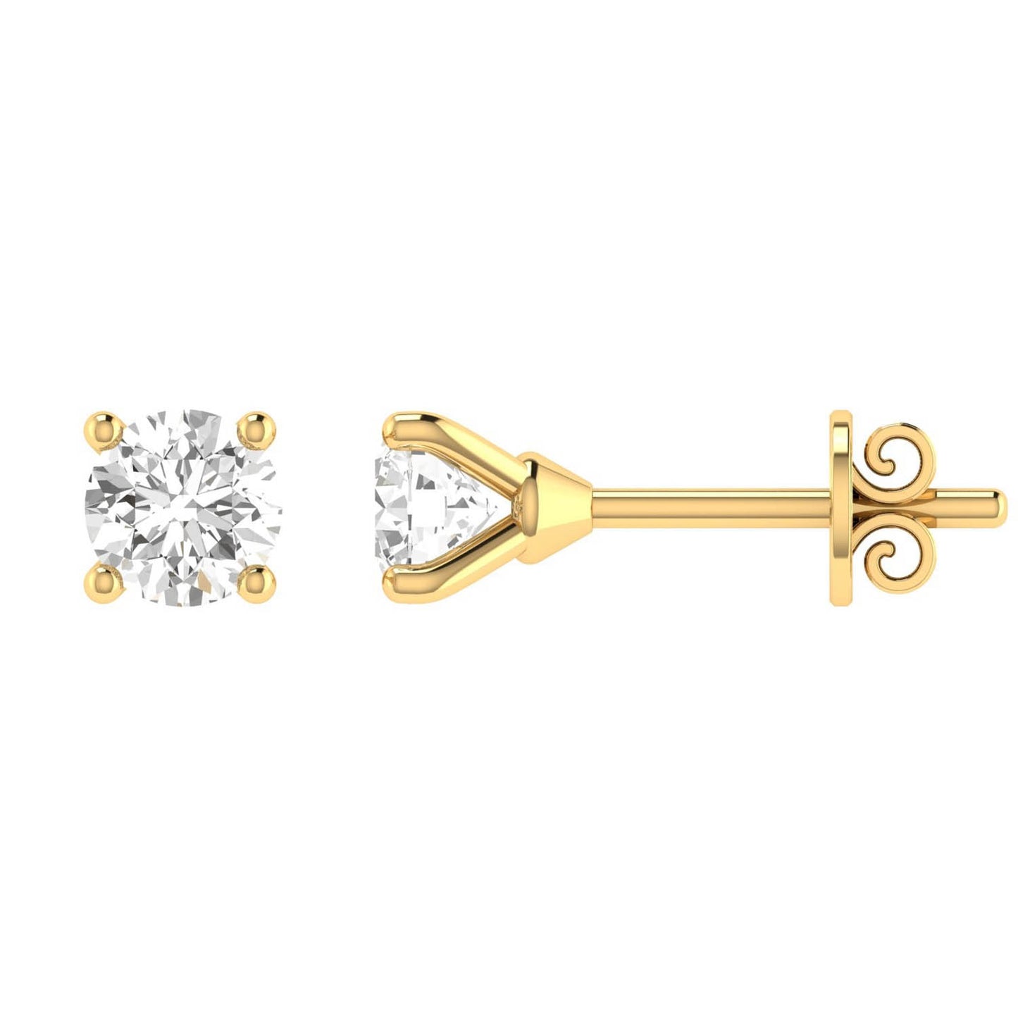 9ct Yellow Gold Diamond Stud Earrings with 0.25ct Diamonds