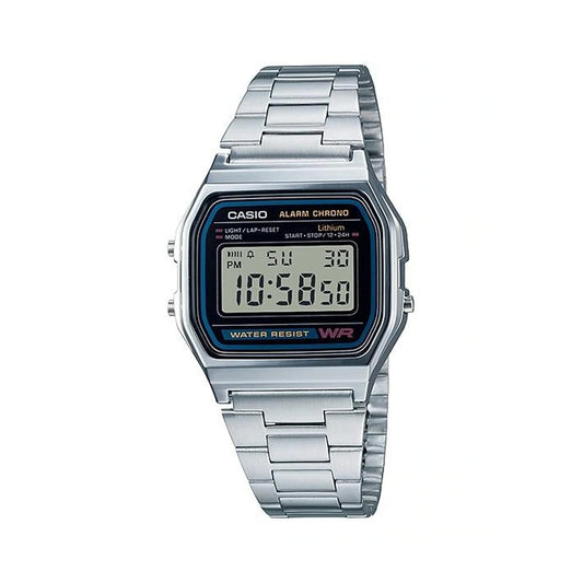 Casio Vintage Digital Silver Tone Gents Watch