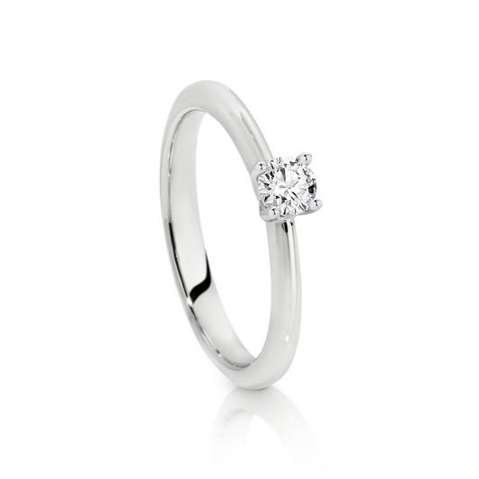18ct White Gold Argyle White 0.20ct Diamond Solitaire Ring