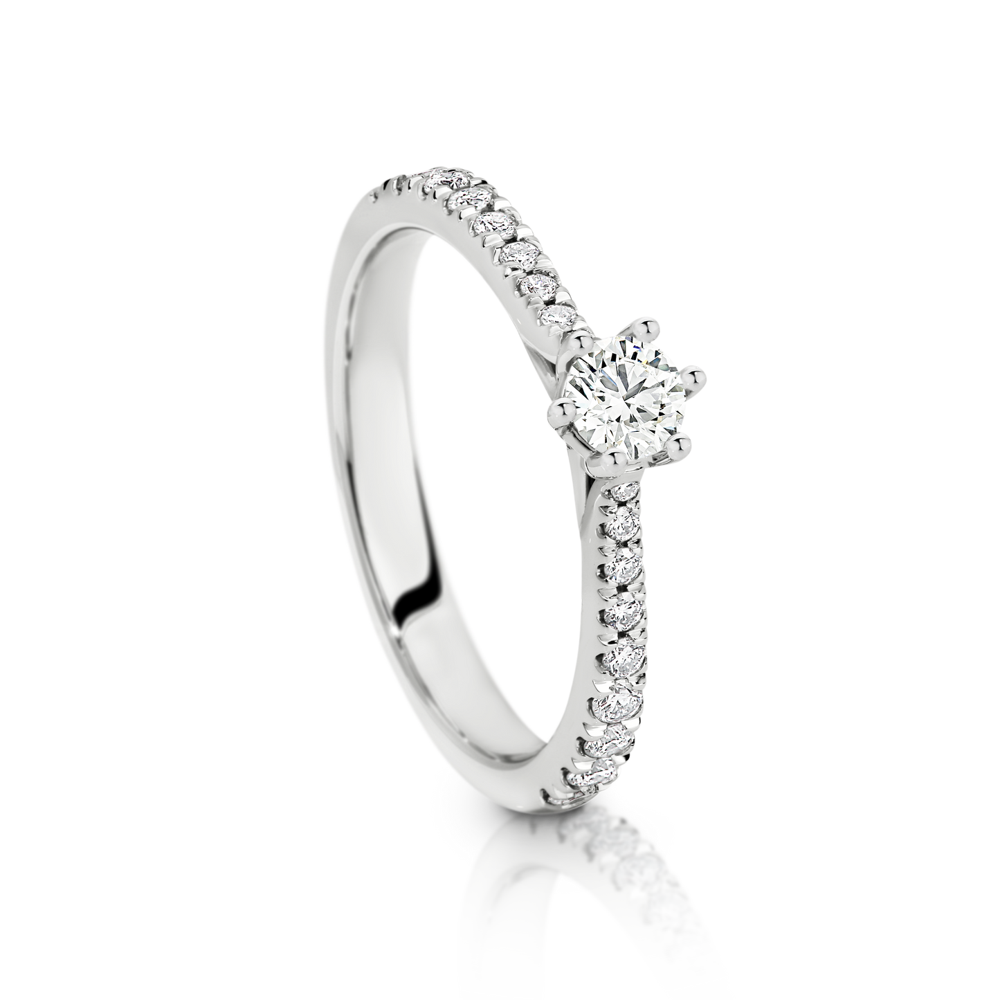 18ct White Gold Argyle White Diamond Engagement Ring TDW 0.50ct