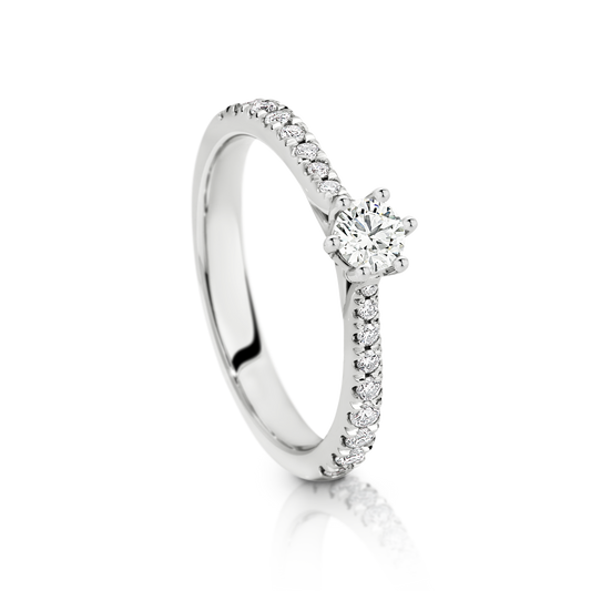 18ct White Gold Argyle White Diamond Engagement Ring TDW 0.50ct