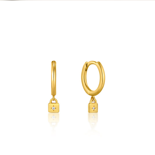 Ania Haie Under Lock & Key Padlock Huggie Earrings