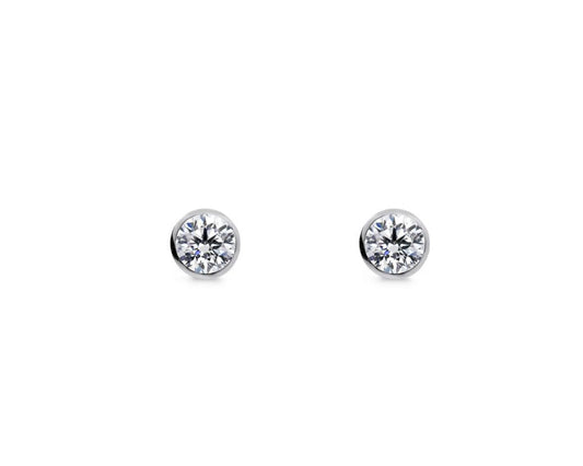 Sterling Silver Cubic Zirconia Stud Earrings