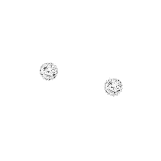 Sterling Silver Cubic Zirconia Stud Earrings