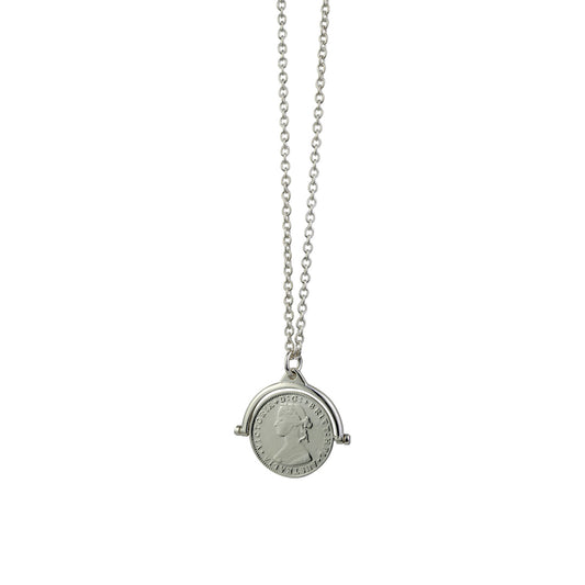 Von Treskow Coin Flip Necklace With Name Chain